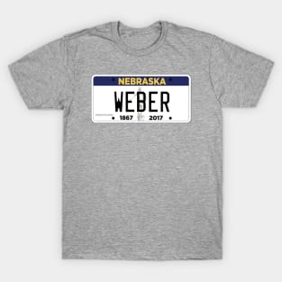 Nebraska License Plate Weber Grill vanity plate T-Shirt